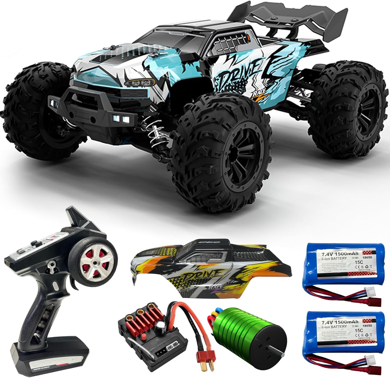 Rc Hobby Grade Monster Truck - Truk Monster RC Tanpa Sikat Skala