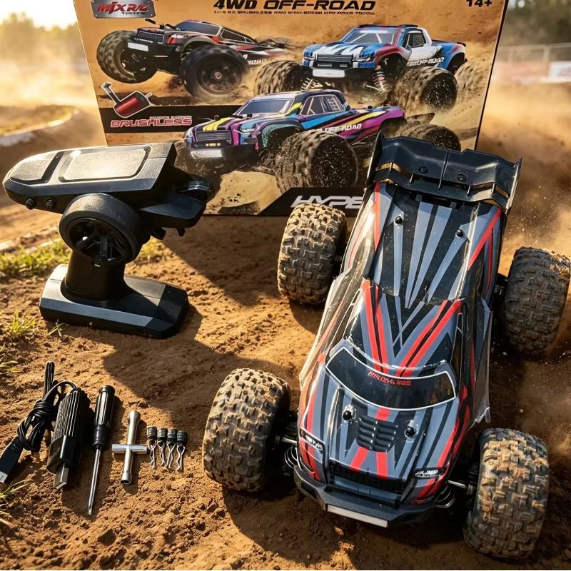 Rc Hobby Grade Monster Truck - MJX Hyper Go 16210 1/16 Abu-abu