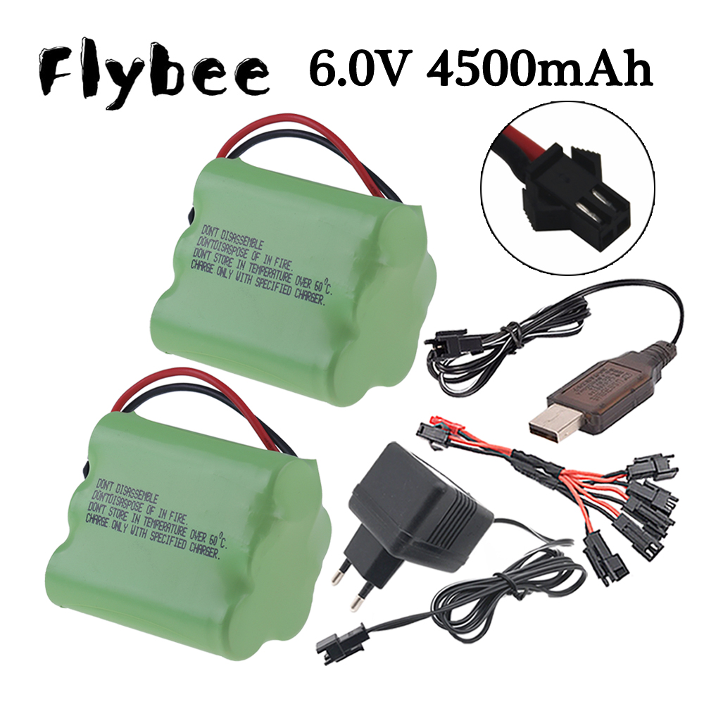 Rc Hobby Hub - Set pengisi daya 6v 4500mAh, baterai