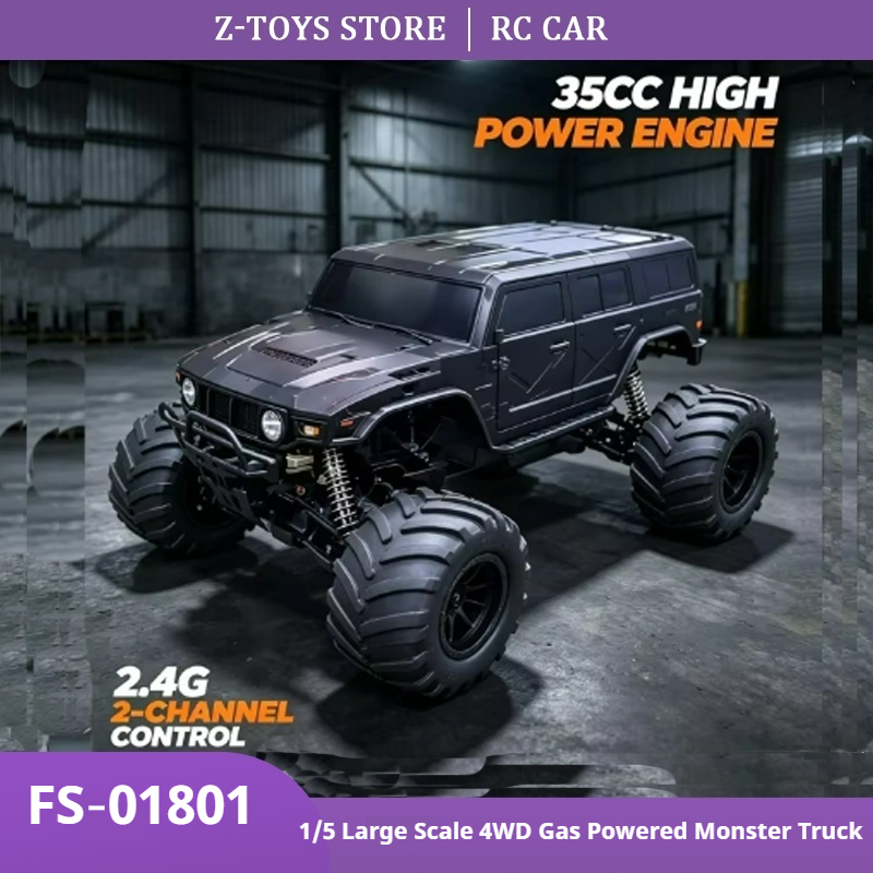 Rc Hobby Grade Monster Truck - FS‑01801 Truk Monster RC Bertenaga Gas