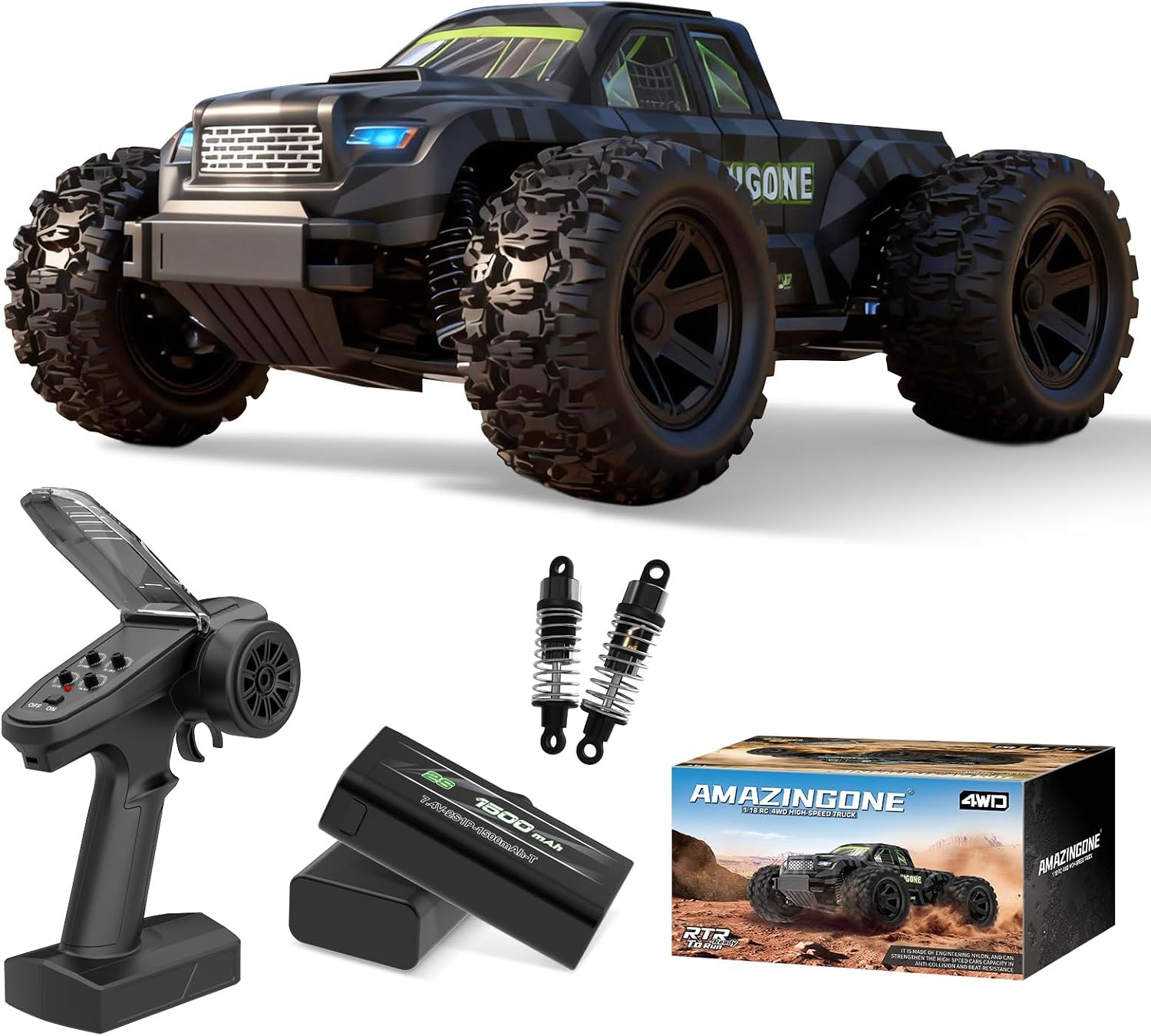 Rc Hobby Grade Monster Truck - JT18W Skala 1/18 Kecepatan Tinggi 35KMH