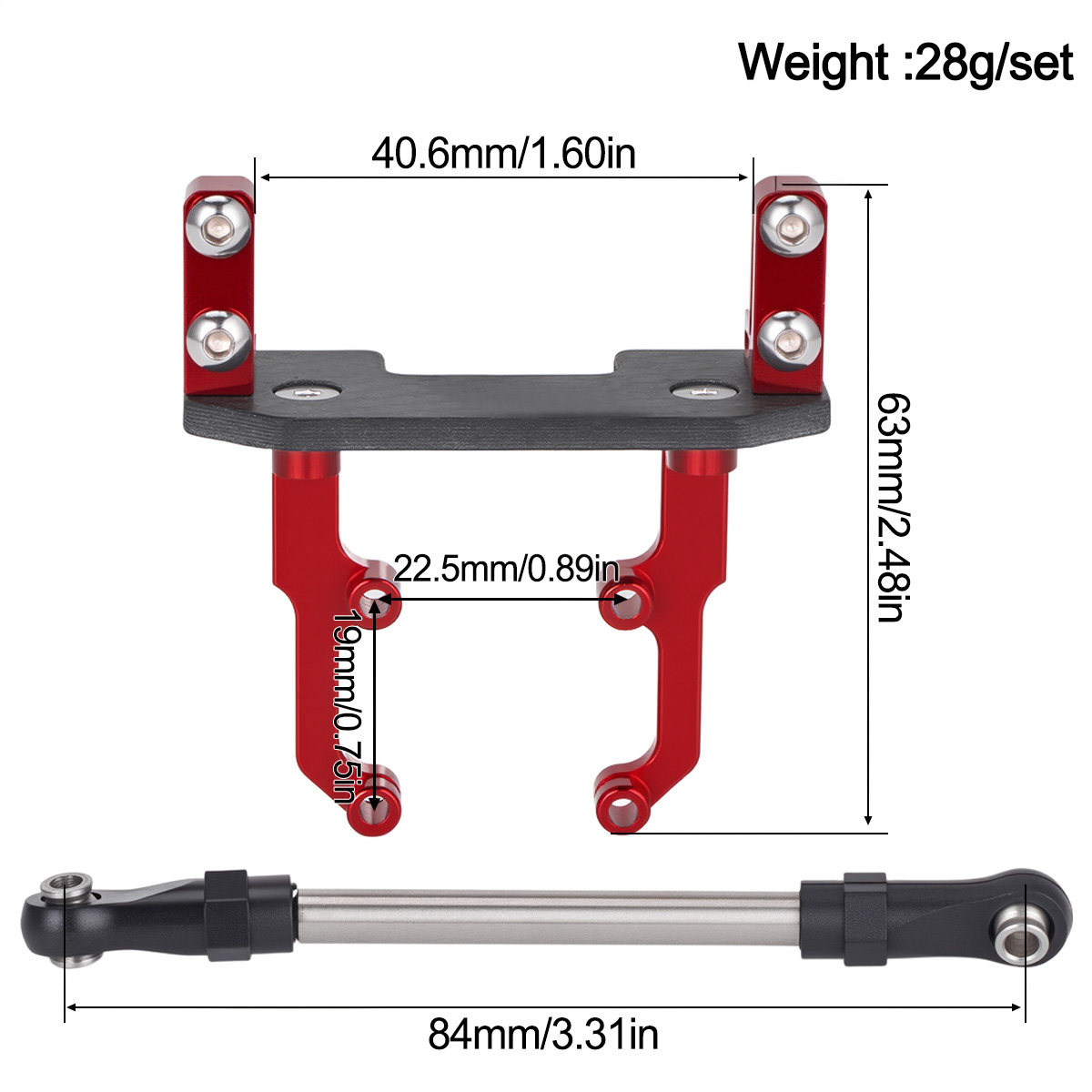 Dudukan Servo dari Aluminium A - Rc Hobby Racing ulasan dan harga