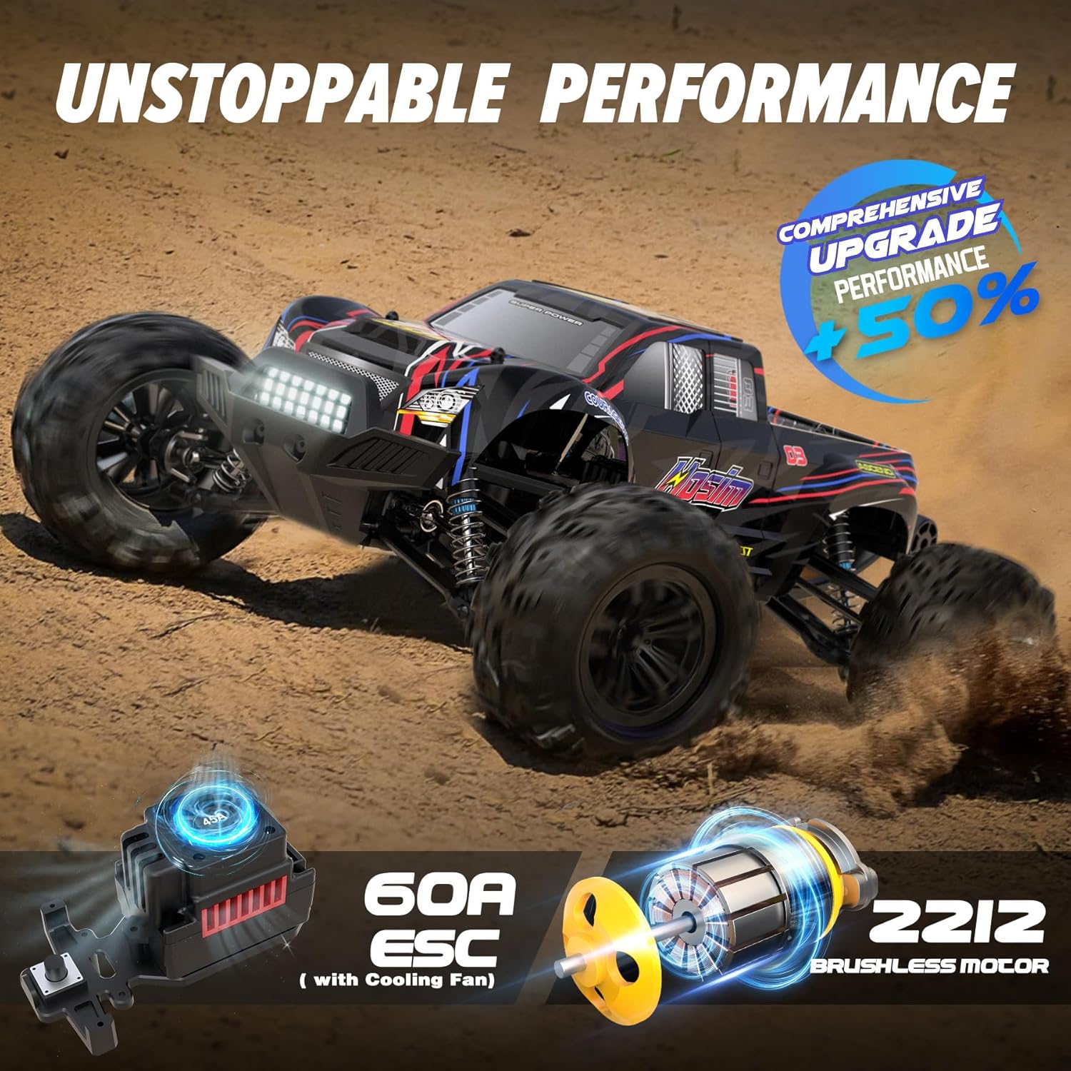 Truk Monster RC Brushless 60+  - Rc Hobby Grade Monster Truck ulasan dan harga